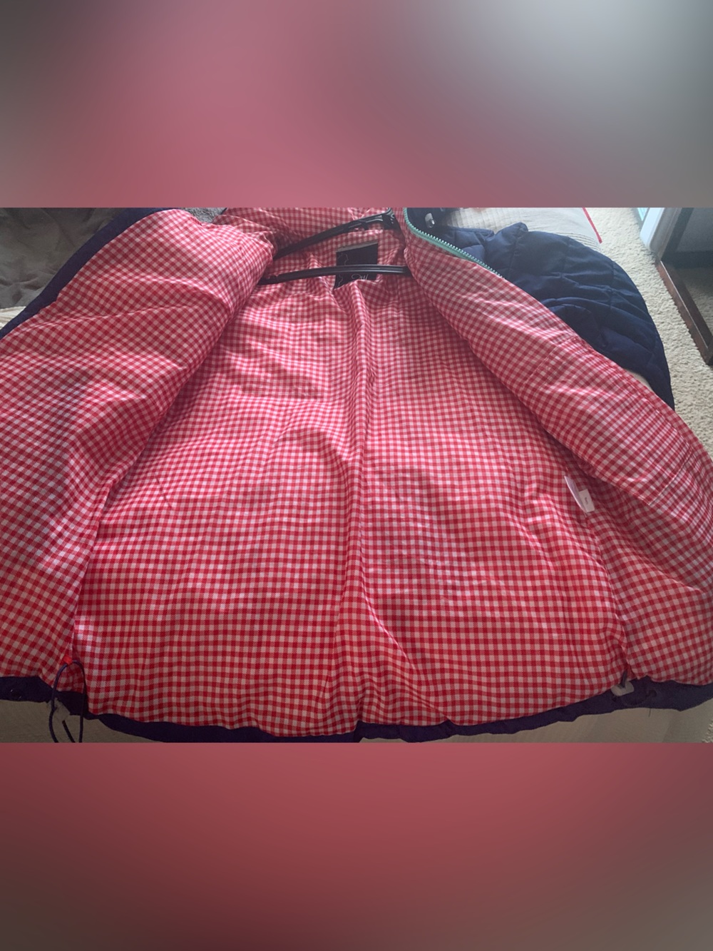 2117 of Sweden Snow Parka/Jacket Hood Blue w/Red Gingham Winter Women Size M/L - Picture 15 of 16